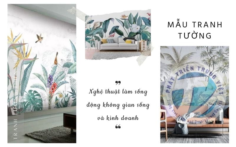 Mẫu tranh tường – Nghệ thuật làm sống động không gian sống và kinh doanh